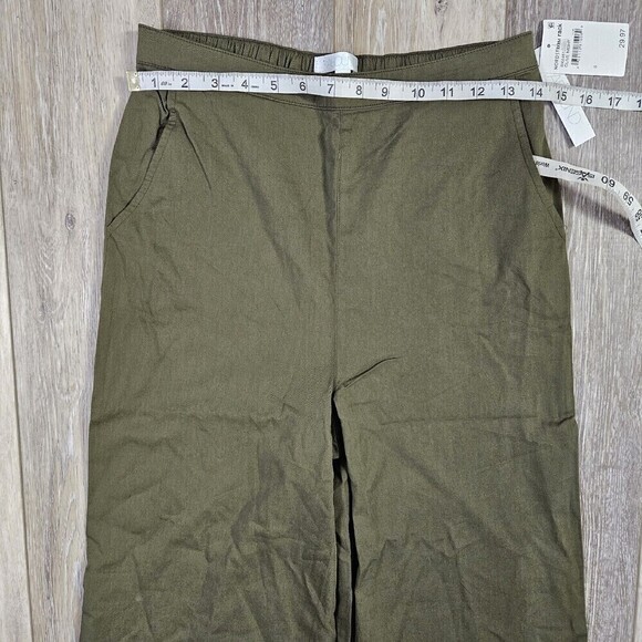 Abound Straight Leg Elastic Waist Pull On Pants Army Green Women's Small NWT - Picture 3 of 9